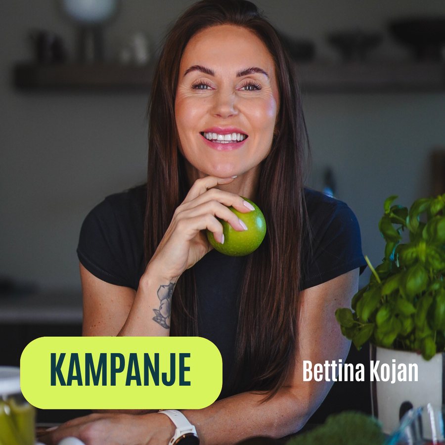 Kampanje for Bettina Kojan: portrett med grønt eple